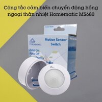 Công Tắc Cảm Biến Chuyển Động Hồng Ngoại Thân Nhiệt Âm Trần Thông Minh Homematic MS680