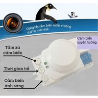 Công tắc cảm biến chuyển động Radar vi sóng siêu nhạy-Tự động bật tắt đèn khi có chuyển động RD03