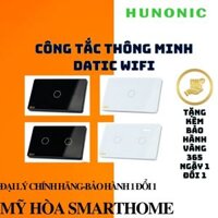 Công Tắc Cảm Ứng Datic Điều Khiển Mọi Thiết Bị Từ Xa Bằng Wifi Qua Điện Thoại, Thương Hiệu Hunonic, Hàng Việt Nam. -2022 - Ổ Cắm Trắng