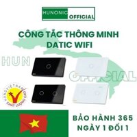 Công Tắc Cảm Ứng Datic Điều Khiển Mọi Thiết Bị Từ Xa Bằng Wifi Qua Điện Thoại, Thương Hiệu Hunonic, Hàng Việt Nam. - Ổ Cắm Trắng