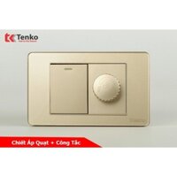 Công Tắc Chiết Áp Đèn Âm Tường Cao Cấp TENKO TK-C9-087 Vàng
