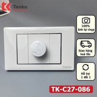 Công Tắc Chiết Áp Rơle Đèn Và Quạt Âm Tường Mặt Chữ Nhật Trắng Bo viền Bạc - Thương Hiệu Nhật TK-C27-086