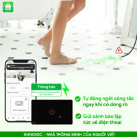 Công tắc chống giật thông minh wifi HUNONIC DATIC bật tắt thiết bị tự ngắt mạch an toàn cảnh báo rò rỉ hở điện từ xa