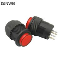 Công tắc dạng ấn hình tròn R16-503BD 16mm với đèn đỏ 250V 3A 4Pin