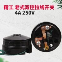 Công tắc dây kéo cổ điển điều khiển kép cổ điển Seiko Switch Light Dây kéo điện Dây kéo tay đa năng Hộp kéo tường20250324