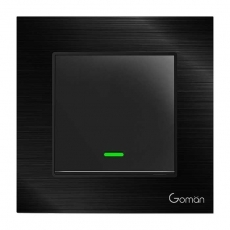 Công tắc đèn Zigbee mặt nhôm 1 nút GOMAN GM-Z1G86-311S/B/G