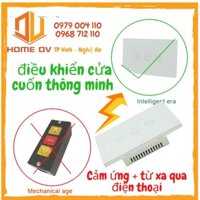 Công Tắc Điều Khiển Cửa Cuốn Thông Minh Tuya Smart ( qua wifi + blutooth) nút cảm ứng xịn xò có đèn báo