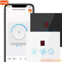 Công Tắc Điều Khiển Quạt Trần Có Công Tắc Đèn Wifi Tuya SHP-DF2-EU