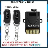 Công tắc điều khiển từ xa 100M bật tắt máy bơm, động cơ công suất lớn 30A/220V (Đen)