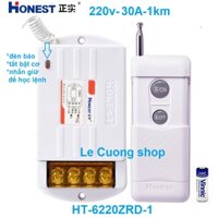 Công tắc điều khiển từ xa công suất lớn Honest 1km 220v -30A điều khiển máy bơm nước,máy rửa xe,báo cháy liên gia...