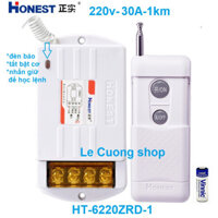 Công tắc điều khiển từ xa công suất lớn Honest 1km 220v -30A điều khiển máy bơm nước,máy rửa xe,báo cháy liên gia...