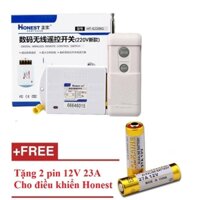 Công tắc điều khiển từ xa công suất lớn Honest HT-6220KGD + Tặng 2 pin 12V 23A dùng cho điều khiển honest