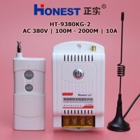 Công tắc điều khiển từ xa Honest HT-9220KG-2 /2km 40A điều khiển máy bơm ,đèn ,máy rửa xe ,motor bơm nước...,có học lệnh