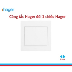 Công tắc đôi 1 chiều 10A (10088) Hager WGL121