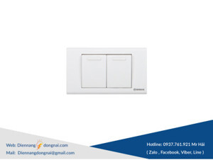 Công tắc đôi 1 chiều Sino S182D1