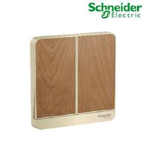 Công tắc đôi 2 chiều có đèn Schneider E8332L2LED_WG_G19
