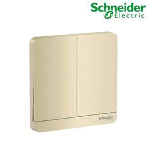 Công tắc đôi 2 chiều có đèn Schneider E8332L2LED_WG_G19