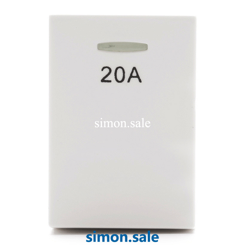 Công tắc đơn 2 cực 1 chiều 20A Cỡ S sâm banh Simon Series 51A H2021-52