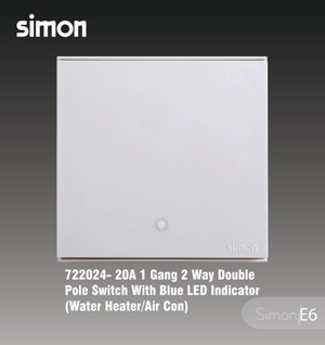 Công tắc đơn 20A 2 cực 2 chiều có LED 722024