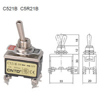Công tắc gạt sắt 4 chân 2 vị trí C521B cntd (on-off)