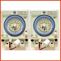 Công tắc hẹn giờ cơ công suất lớn (rơle) timer 24h Thế Hệ Mới bộ 2