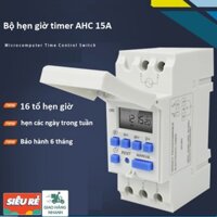 Công tắc hẹn giờ điện tử THC 15A - hẹn giờ điện tử AHC, timer tuần hẹn giờ 16 chương trình