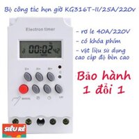 Công tắc hẹn giờ Kg316 T-II/ 25A 16 chương trình bật tắt thiết bị điện có khóa phím