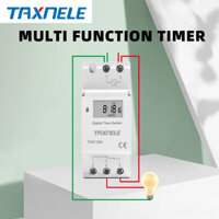 Công Tắc Hẹn Giờ Kỹ Thuật Số THC15A Điện Tử Hàng Tuần 7 Ngày Lập Trình Hẹn Giờ Điều Khiển AC 220V16A Din Rail