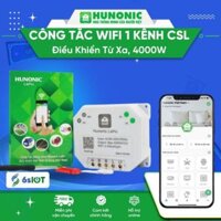 Công Tắc Hunonic Lahu 1 Kênh WiFi Công Suất Lớn 4000W, Hẹn Giờ Điều Khiển Từ Xa, Chuyên Lắp Tủ Điện