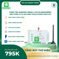 Công tắc Hunonic Noma 4CH – Điều khiển mọi thiết bị từ xa qua điện thoại dùng sim