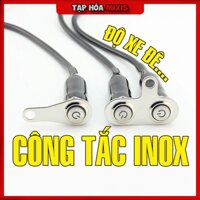 Công tắc inox có LED loại xịn dùng bật tắt passing đèn trợ sáng cho xe điện xe máy ô tô- CTINOX