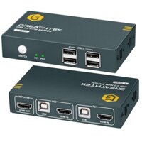 Công tắc KVM 2 cổng với 4K @ 30Hz USB 2.0 2 Máy tính 1 màn hình KVM Switch Plug and Play