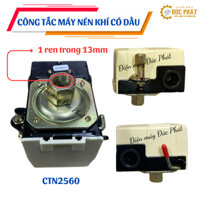 Công tắc ngang kèm nối ren ngoài 13mm Rờ le đóng ngắt điện máy nén khí có dầu trục vít  CTN2560+NOI