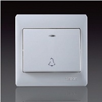 Công tắc nút nhấn chuông có đèn LED mặt vuông Simon Series 50 56301BD