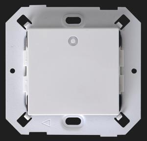 Công tắc nút nhấn đơn có đèn LED đế vuông màu đen Simon V8 80104F
