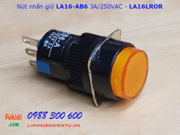 Công tắc nút nhấn giữ LA16 AB6 3A/250V phi 16mm màu cam - LA16LROY