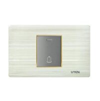 Công tắc ổ cắm Uten V7 mặt viền đế âm chữ nhật - Bộ công tắc nút nhấn chuông