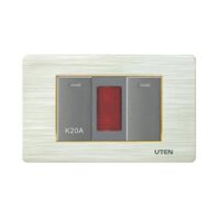 Công tắc ổ cắm Uten V7 mặt viền đế âm chữ nhật - Bộ công tắc bình nóng 20A, công tắc 1 chiều đ