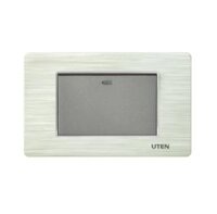 Công tắc ổ cắm Uten V7 mặt viền đế âm chữ nhật - Bộ 1 công tắc 2 chiều
