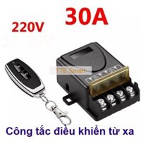 Công tắc RF 30A, 220V, Bộ điều khiển từ xa công suất 3000W, RF 433 MHz học lệnh 4 chế độ. Chế độ bật tắt trễ