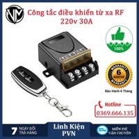 Công tắc RF 30A, 220V, Bộ điều khiển từ xa công suất 3000W, RF 433 MHz học lệnh 4 chế độ.