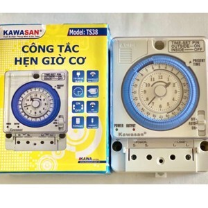 Công tắc thời gian gắn tường, tủ điện, hộp CB dạng cơ Kawa TS38