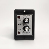 Công Tắc Thời Gian Timer Đôi Anly ATDV-Y kèm đế,timer đôi có tai, đồng hồ hẹn giờ cơ, relay thời gian luân phiên, rơ le