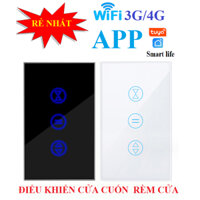 Công tắc thông minh điều khiển cửa cuốn rèm cửa từ xa qua điện thoại kết nối wifi 3G/4G cong tac dieu khien tu xa