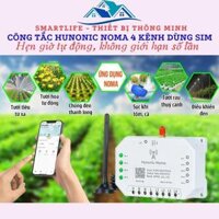 Công Tắc Thông Minh Hunonic Noma Điều Khiển Mọi Thiết Bị Từ Xa Qua Điện Thoại Dùng Sim 2G, 3G, 4G