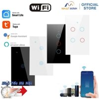 Công Tắc Thông Minh Wifi Tuya - Smart Life Chữ Nhật Cảm Ứng 1 2 3 4 Nút Điều Khiển Từ Xa Qua Điện Thoại Và Giọng Nói