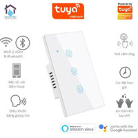 Công Tắc Thông Minh Wifi TUYA Hình Chữ Nhật Cảm Ứng 1-2-3-4 Nút Điều Khiển Qua App và Giọng Nói