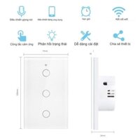 Công tắc thông minh wifi -Rf433 Mhz Tuya