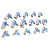 Công tắc van bi ống nhựa nhôm 4 / 6 điểm Máy nước nóng năng lượng mặt trời Ống nước Van đồng Thích hợp cho 1216 / 1418 / 2025 / 2632