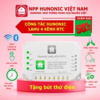 Công Tắc Wifi Hunonic Lahu 4 RTC Tích Hợp IC Thời Gian Thực Cài Đặt Bật Tắt Không Cần Internet